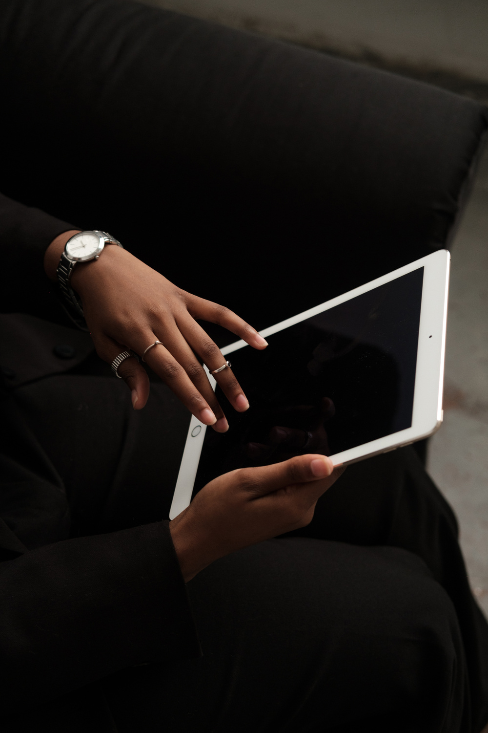 Woman Using Tablet